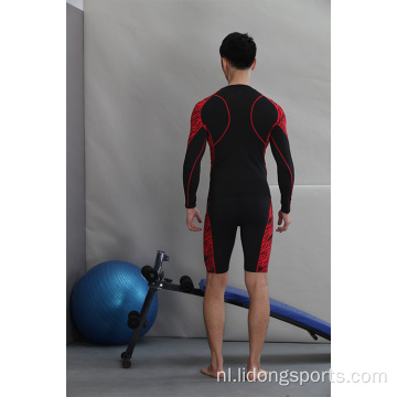 Lidong Groothandel Custom Korte Mouw Sport Tops Naadloze Sport Mens Compressie Gym Wear